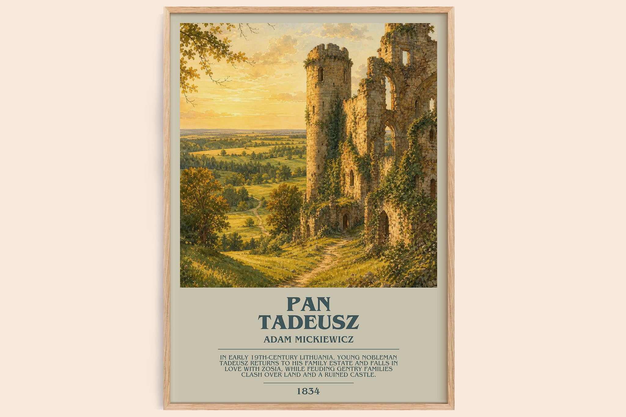 Pan Tadeusz Bookish Wall Art by Adam Mickiewicz