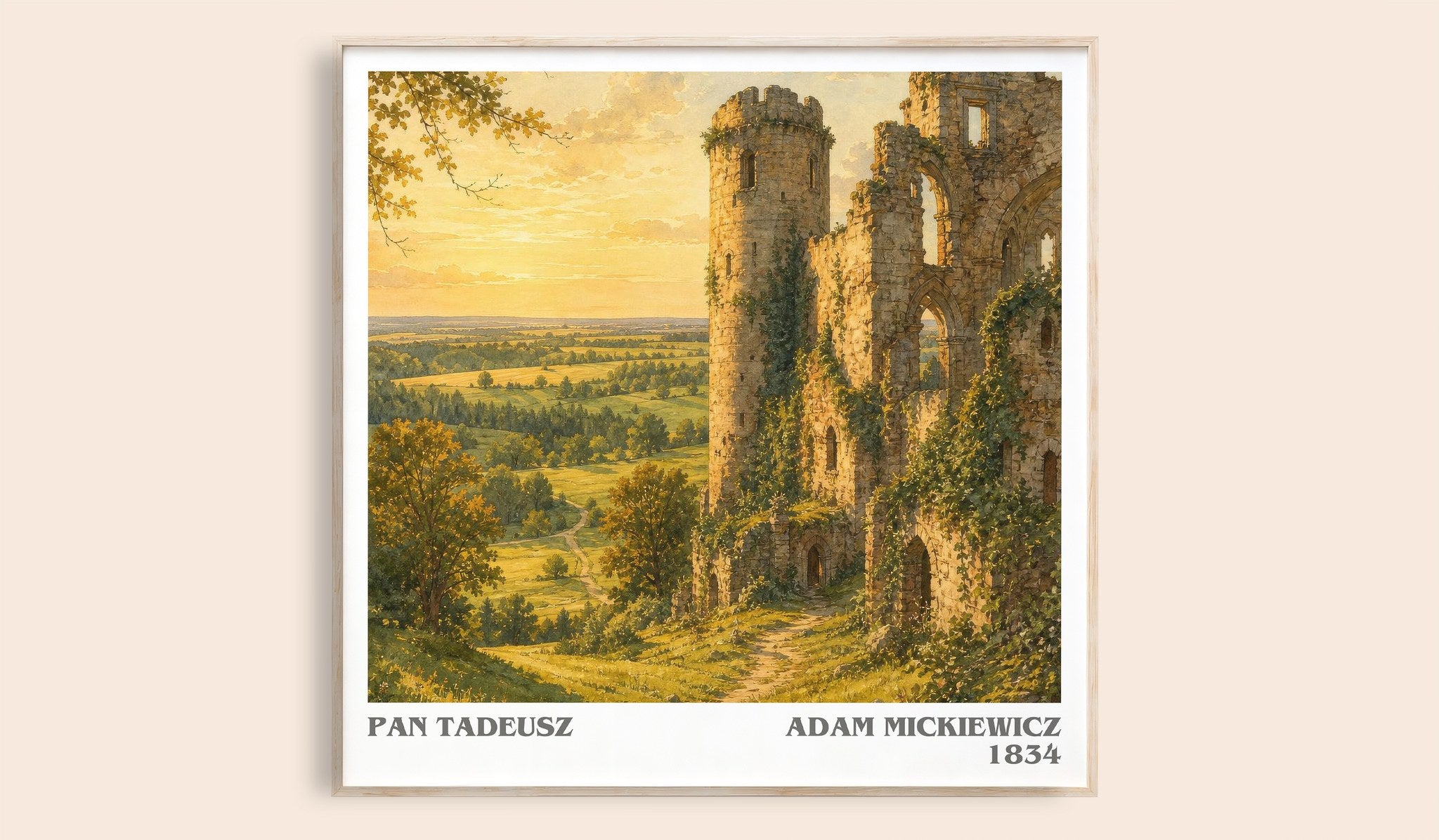 Pan Tadeusz Literary Art Print by Adam Mickiewicz