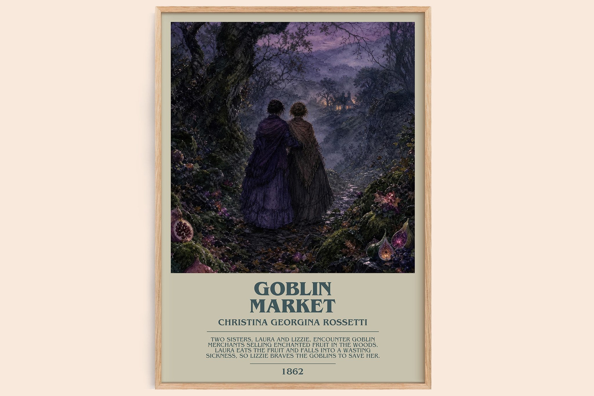Goblin Market Bookish Wall Art by Christina Georgina Rossetti