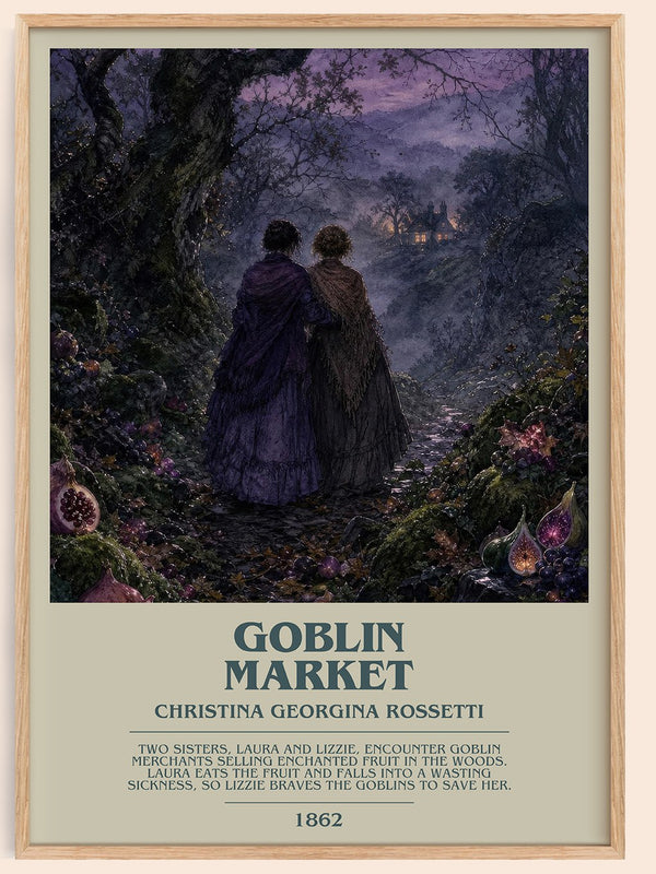 Goblin Market Bookish Wall Art by Christina Georgina Rossetti – framed poster