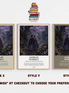 Goblin Market Bookish Wall Art by Christina Georgina Rossetti – Style X, Y and Z side by side – choose your finish