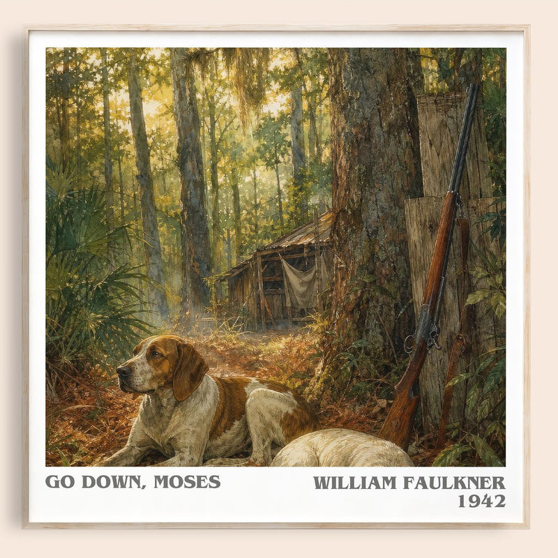 Go Down, Moses literary book poster by William Faulkner – framed literary art print