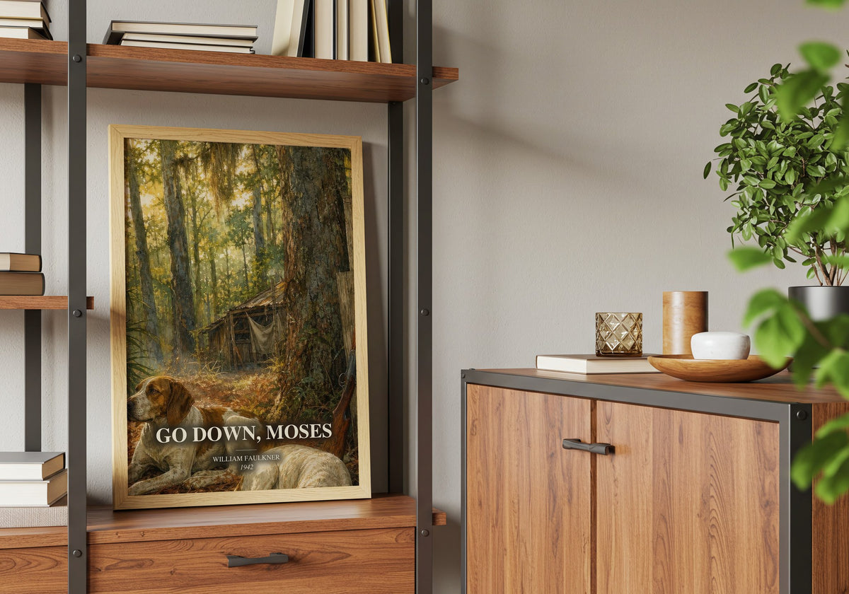 Go Down, Moses book watercolour illustration paper finish options – matte satin gloss