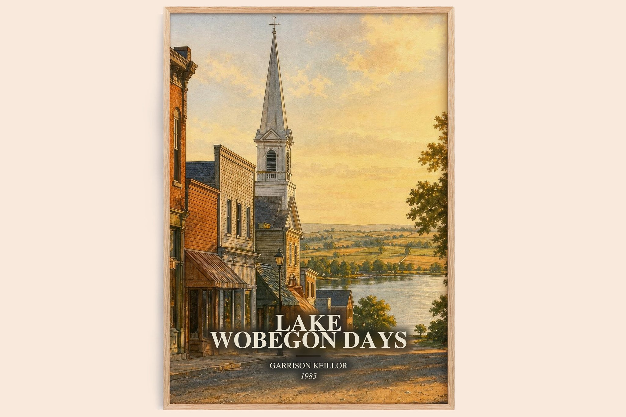 Lake Wobegon Days Book Watercolour Illustration by Garrison Keillor