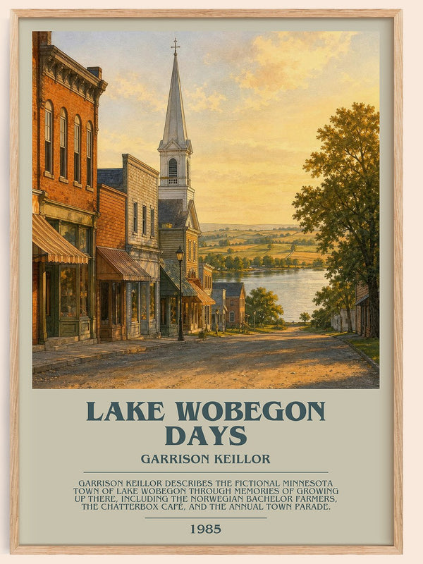Lake Wobegon Days Bookish Wall Art by Garrison Keillor – framed poster
