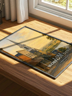 Lake Wobegon Days watercolour book poster framed on wall – literary fiction wall art