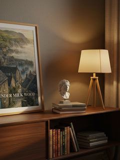 Under Milk Wood watercolour print on bookshelf – Dylan Thomas fan gift