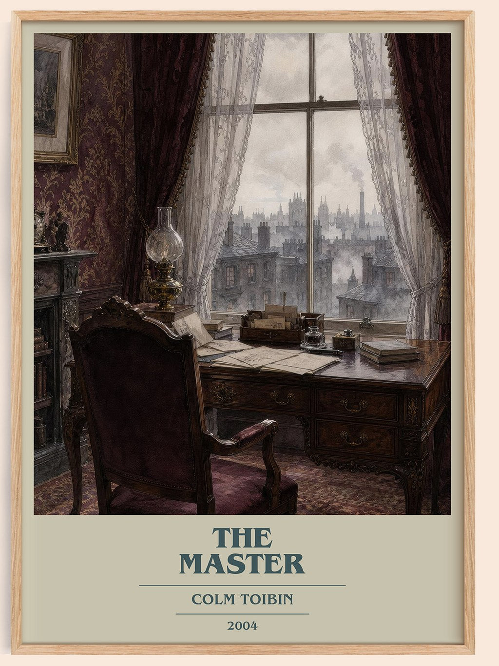 The Master book cover book poster by Colm Toibin – framed literary art print