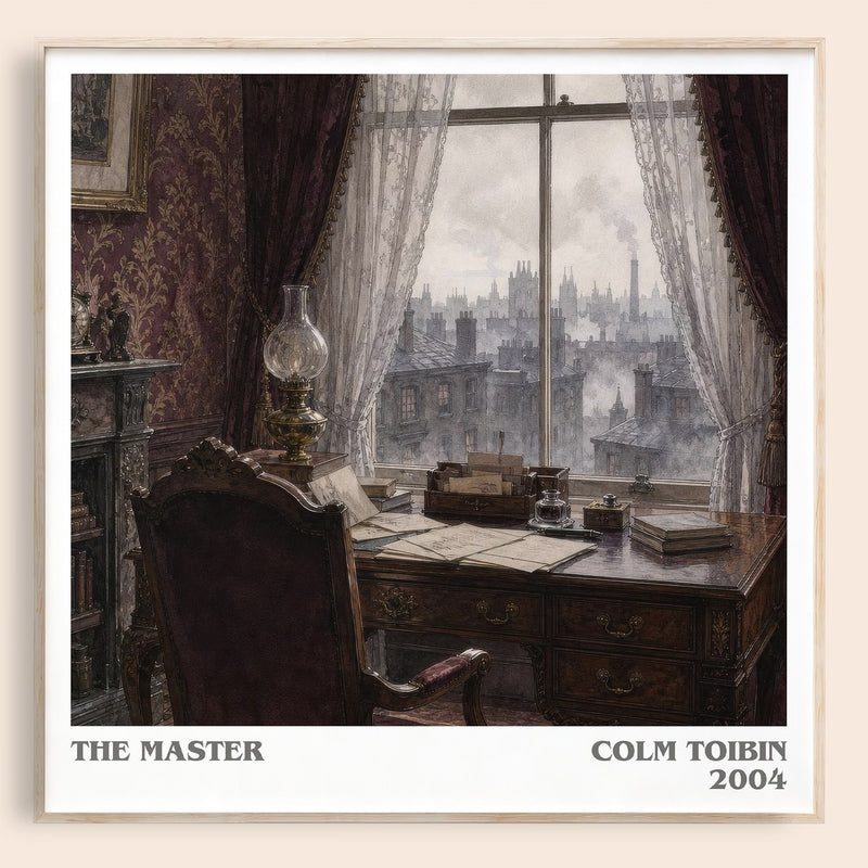 The Master literary book poster by Colm Toibin – framed literary art print