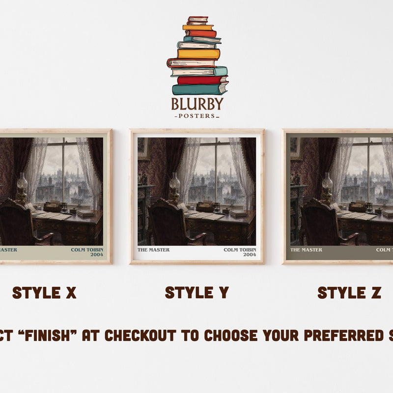 The Master literary print in frame leaning in hallway – literary fiction wall art