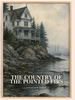 The Country of the Pointed Firs watercolour book poster by Sarah Orne Jewett – framed literary art print