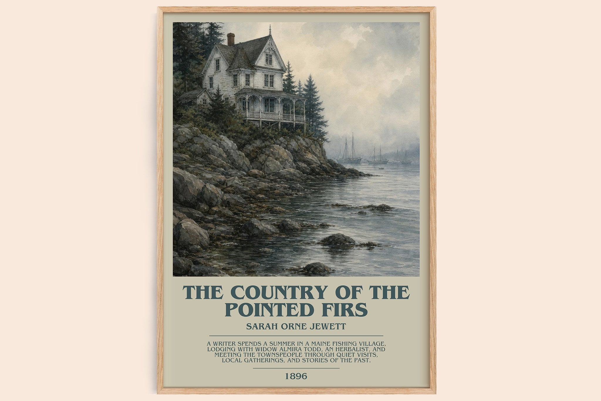 The Country of the Pointed Firs Bookish Wall Art by Sarah Orne Jewett
