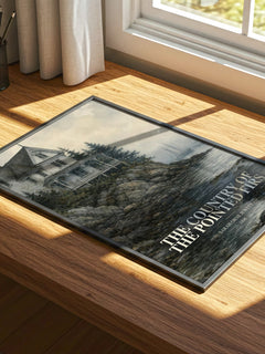 The Country of the Pointed Firs watercolour book poster framed on wall – literary fiction wall art