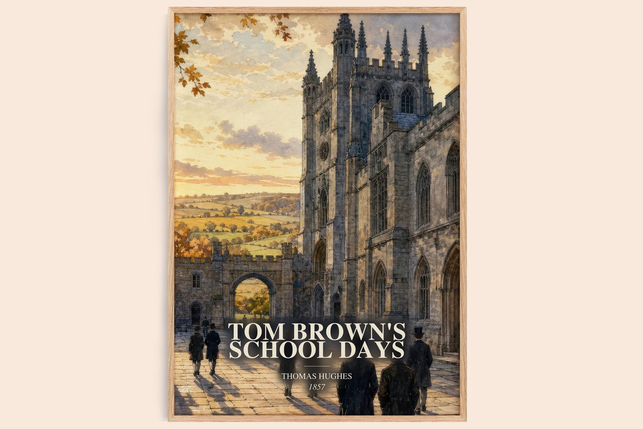 Tom Brown's School Days Book Watercolour Illustration by Thomas Hughes