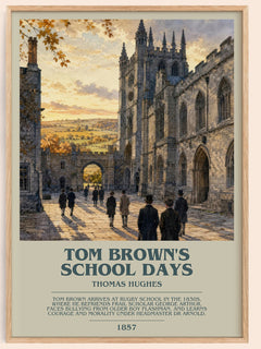 Tom Brown's School Days Bookish Wall Art by Thomas Hughes – framed poster