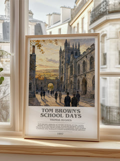 Tom Brown's School Days Bookish Wall Art by Thomas Hughes – framed print by a bright window
