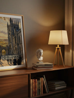 Tom Brown's School Days watercolour print on bookshelf – Thomas Hughes fan gift