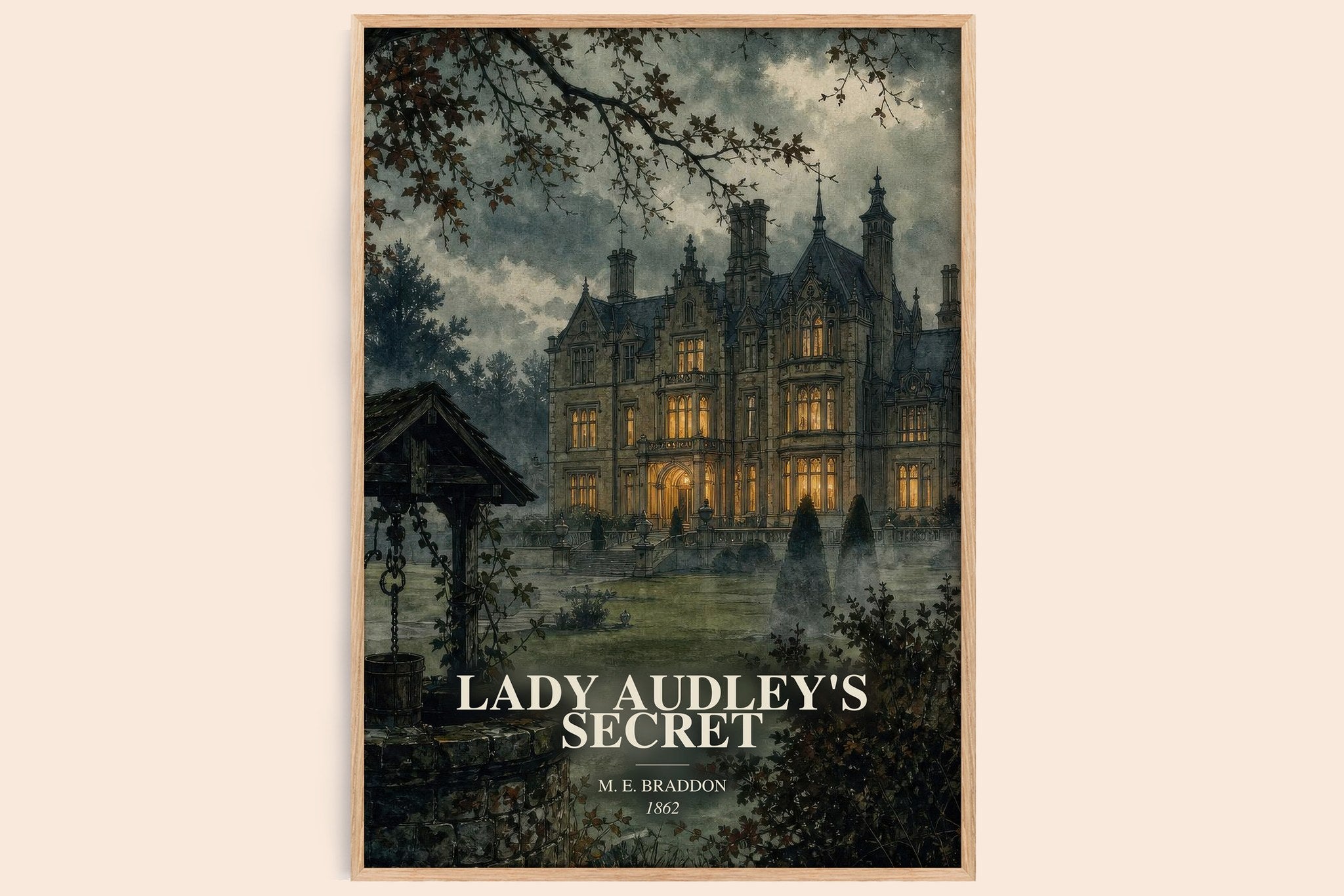 Lady Audley's Secret Book Watercolour Illustration by M. E. Braddon
