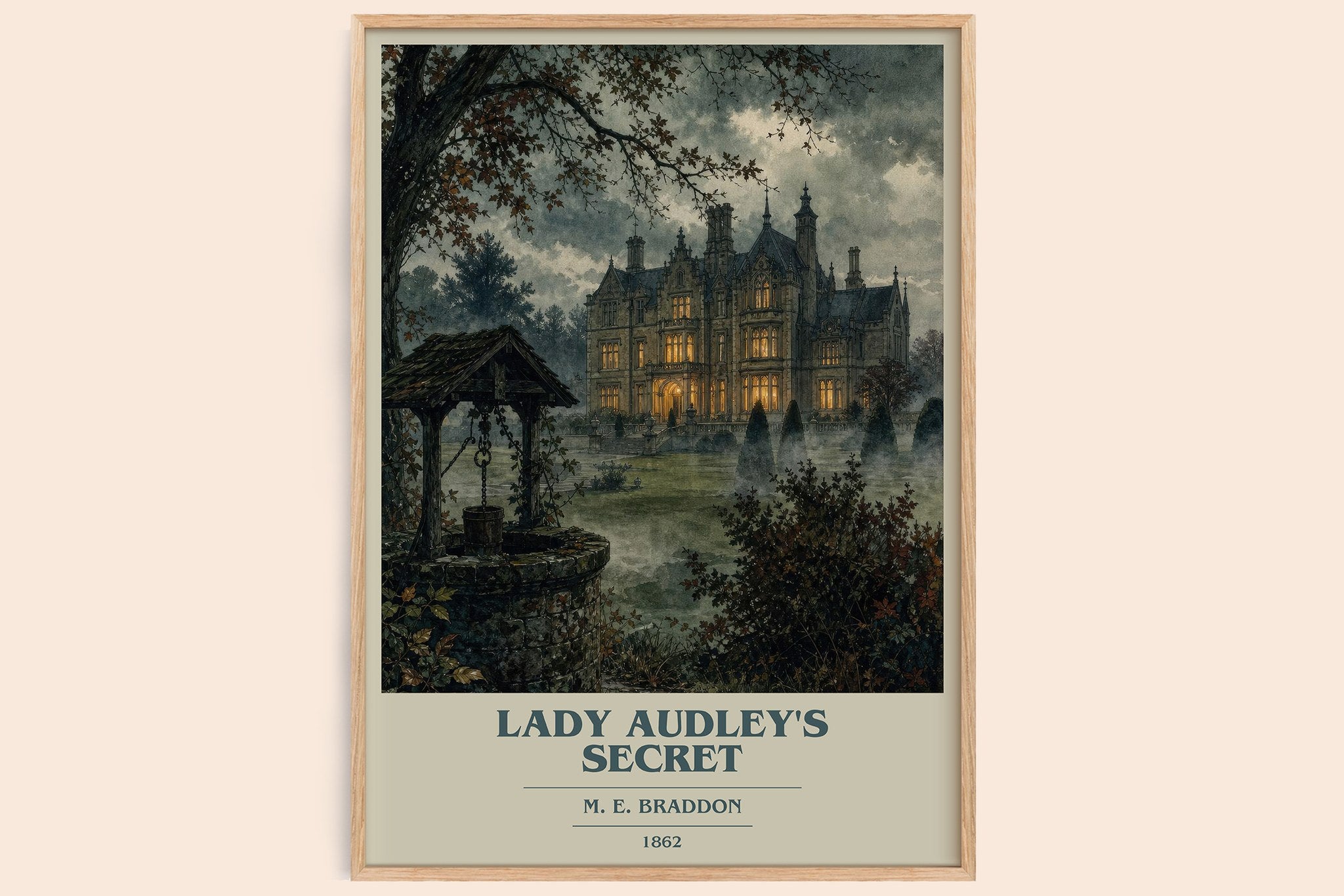 Lady Audley's Secret Book Cover Poster by M. E. Braddon