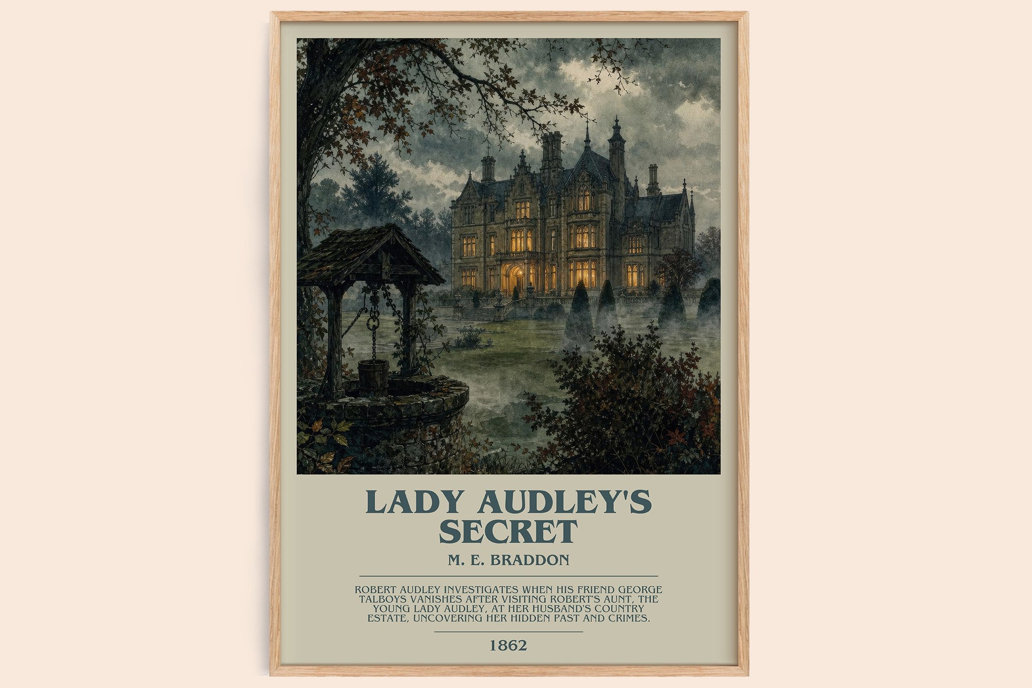 Lady Audley's Secret Bookish Wall Art by M. E. Braddon