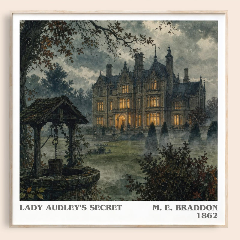 Lady Audley's Secret literary book poster by M. E. Braddon – framed literary art print