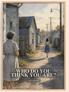 Who Do You Think You Are? watercolour book poster by Alice Munro – framed literary art print