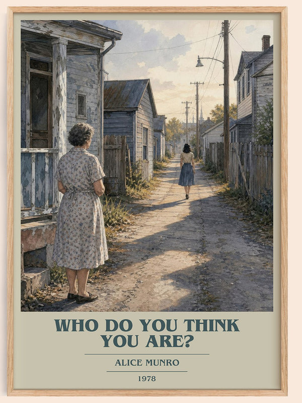 Who Do You Think You Are? book cover book poster by Alice Munro – framed literary art print