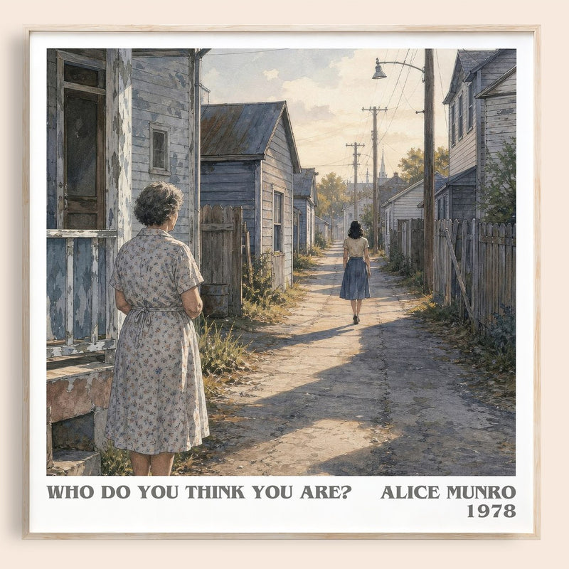 Who Do You Think You Are? literary book poster by Alice Munro – framed literary art print