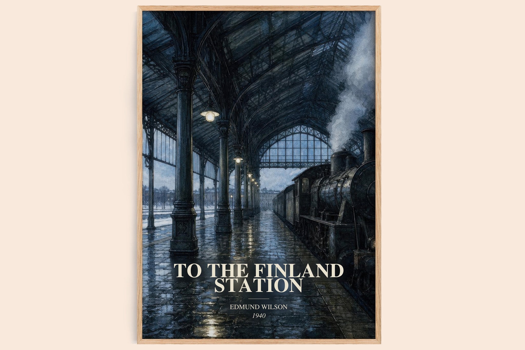 To the Finland Station Book Watercolour Illustration by Edmund Wilson