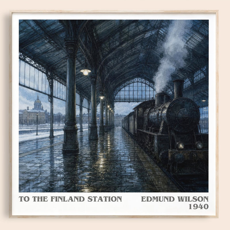 To the Finland Station literary book poster by Edmund Wilson – framed literary art print