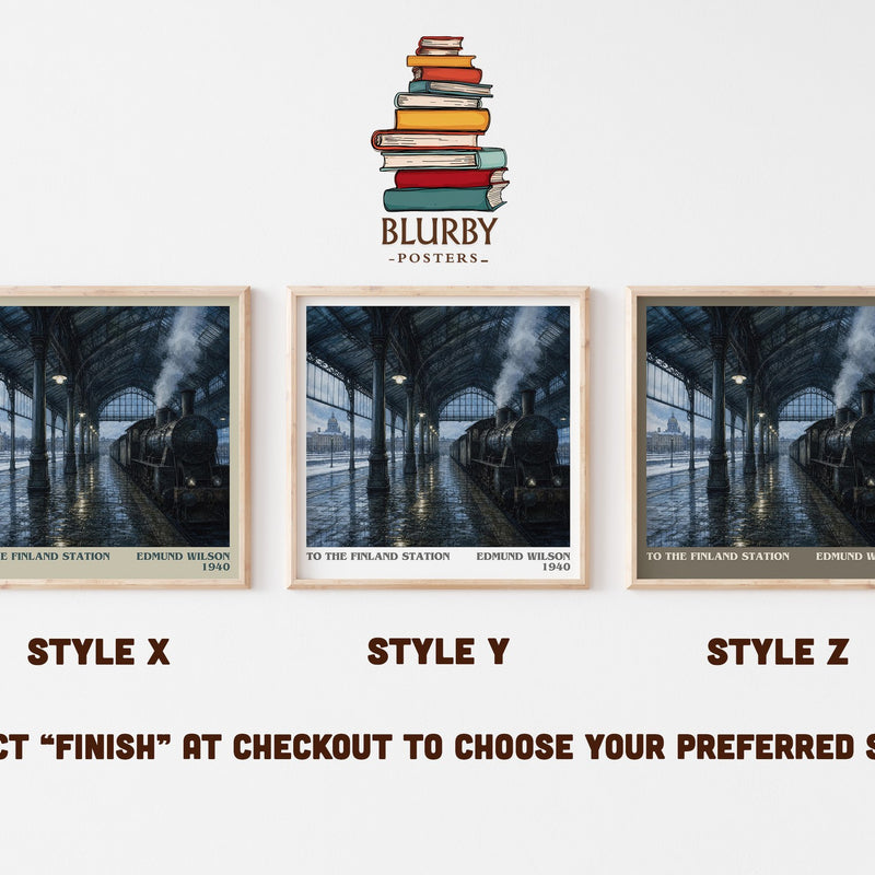 To the Finland Station literary print in frame leaning in hallway – non fiction wall art
