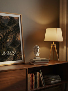 Pricksongs and Descants watercolour print on bookshelf – Robert Coover fan gift