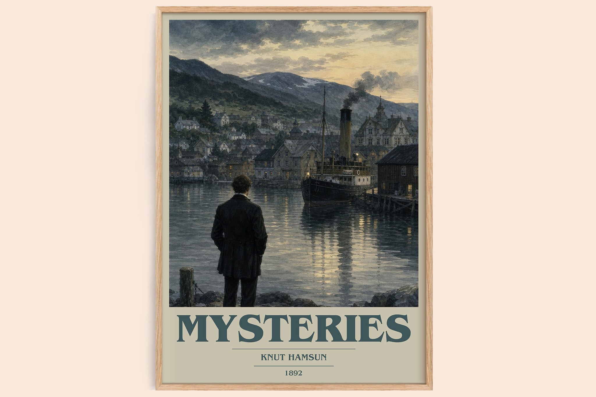 Mysteries Book Cover Poster by Knut Hamsun