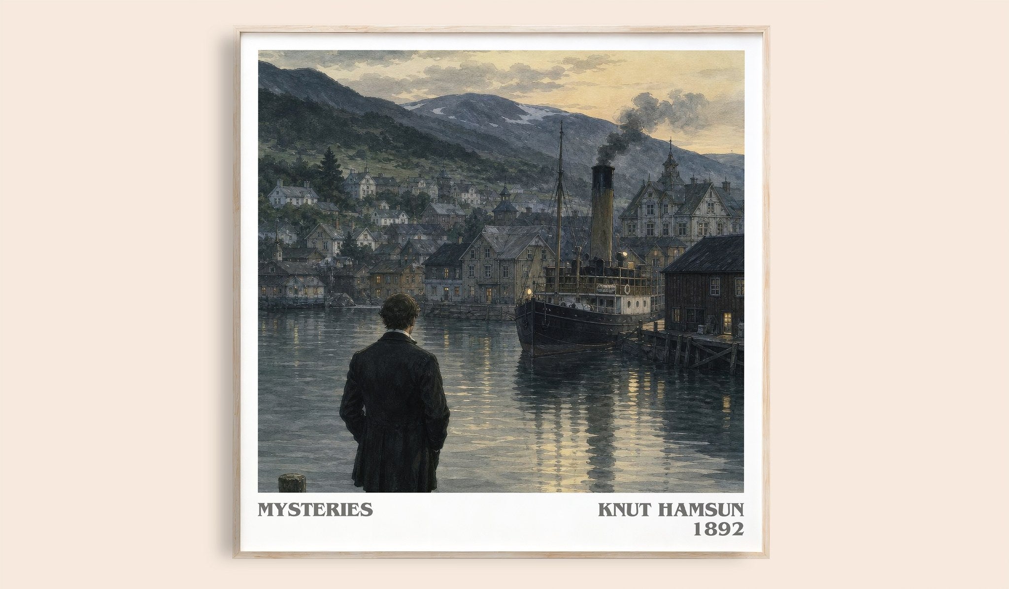Mysteries Literary Art Print by Knut Hamsun