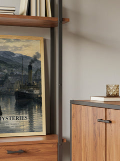 Mysteries book watercolour illustration paper finish options – matte satin gloss