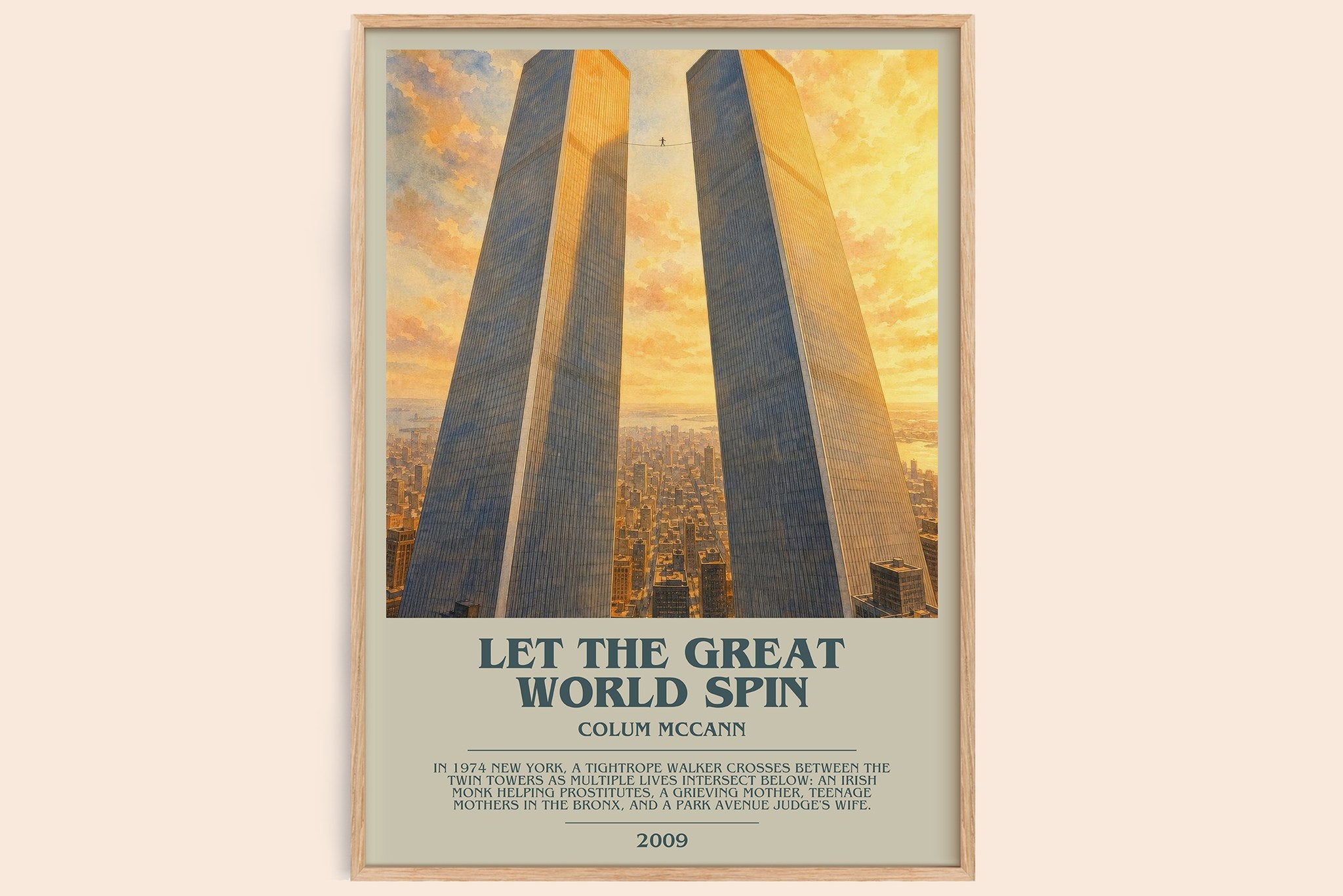 Let the Great World Spin Bookish Wall Art by Colum McCann
