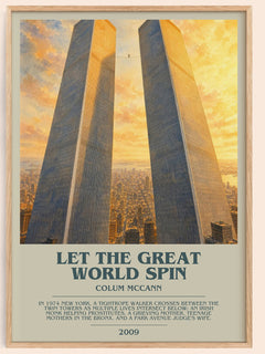 Let the Great World Spin Bookish Wall Art by Colum McCann – framed poster