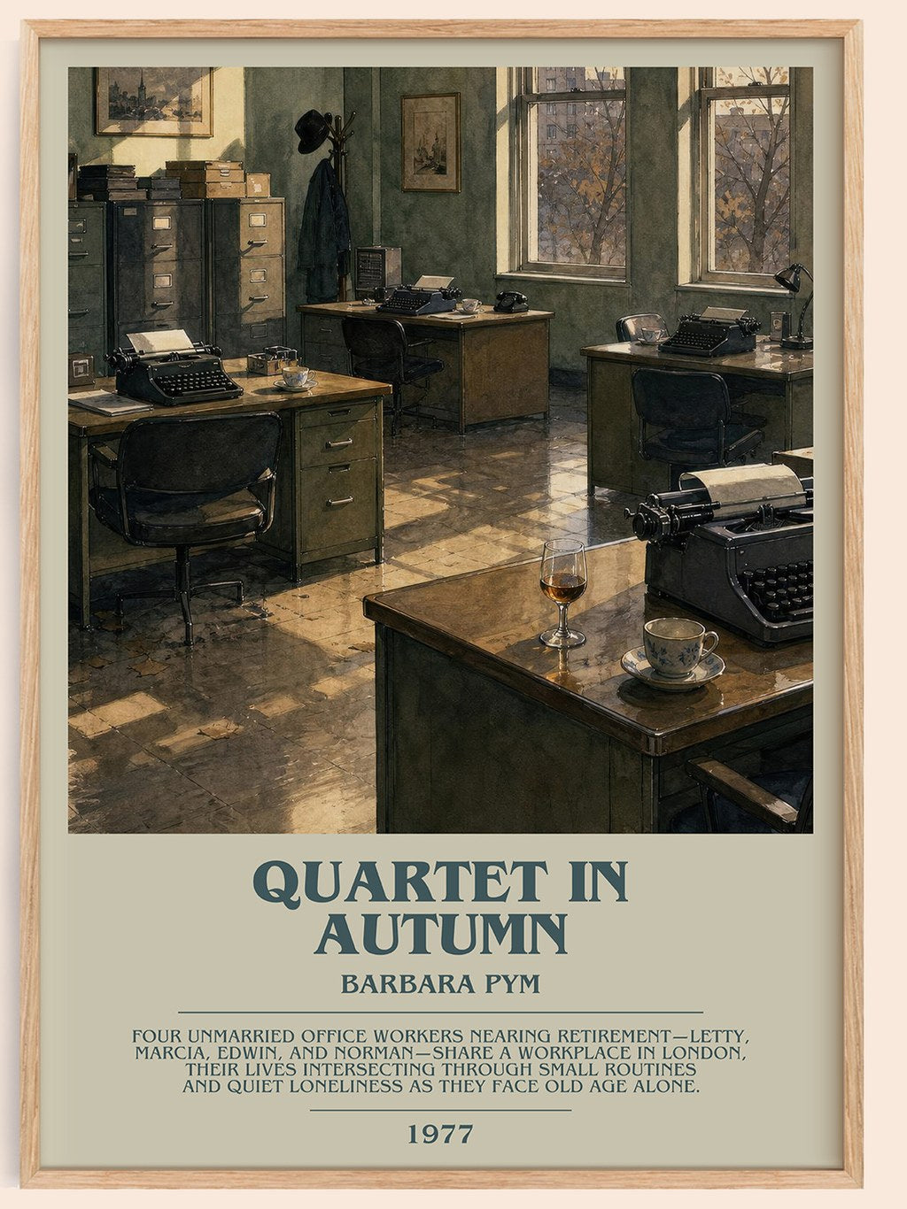 Quartet in Autumn Bookish Wall Art by Barbara Pym – framed poster