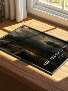The Anubis Gates watercolour book poster framed on wall – fantasy wall art