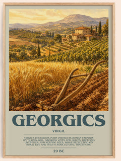 Georgics bookish book poster by Virgil – framed literary art print