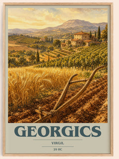 Georgics book cover book poster by Virgil – framed literary art print