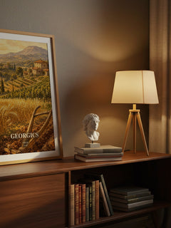 Georgics watercolour print on bookshelf – Virgil fan gift