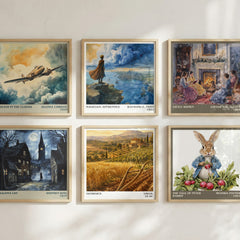 Georgics literary print in frame leaning in hallway – poetry wall art