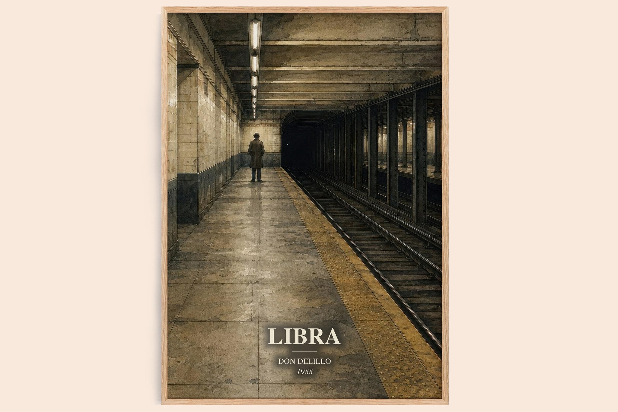 Libra Book Watercolour Illustration by Don DeLillo