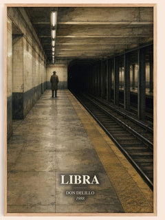Libra watercolour book poster by Don DeLillo – framed literary art print
