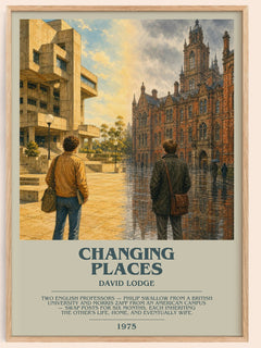 Changing Places Bookish Wall Art by David Lodge – framed poster