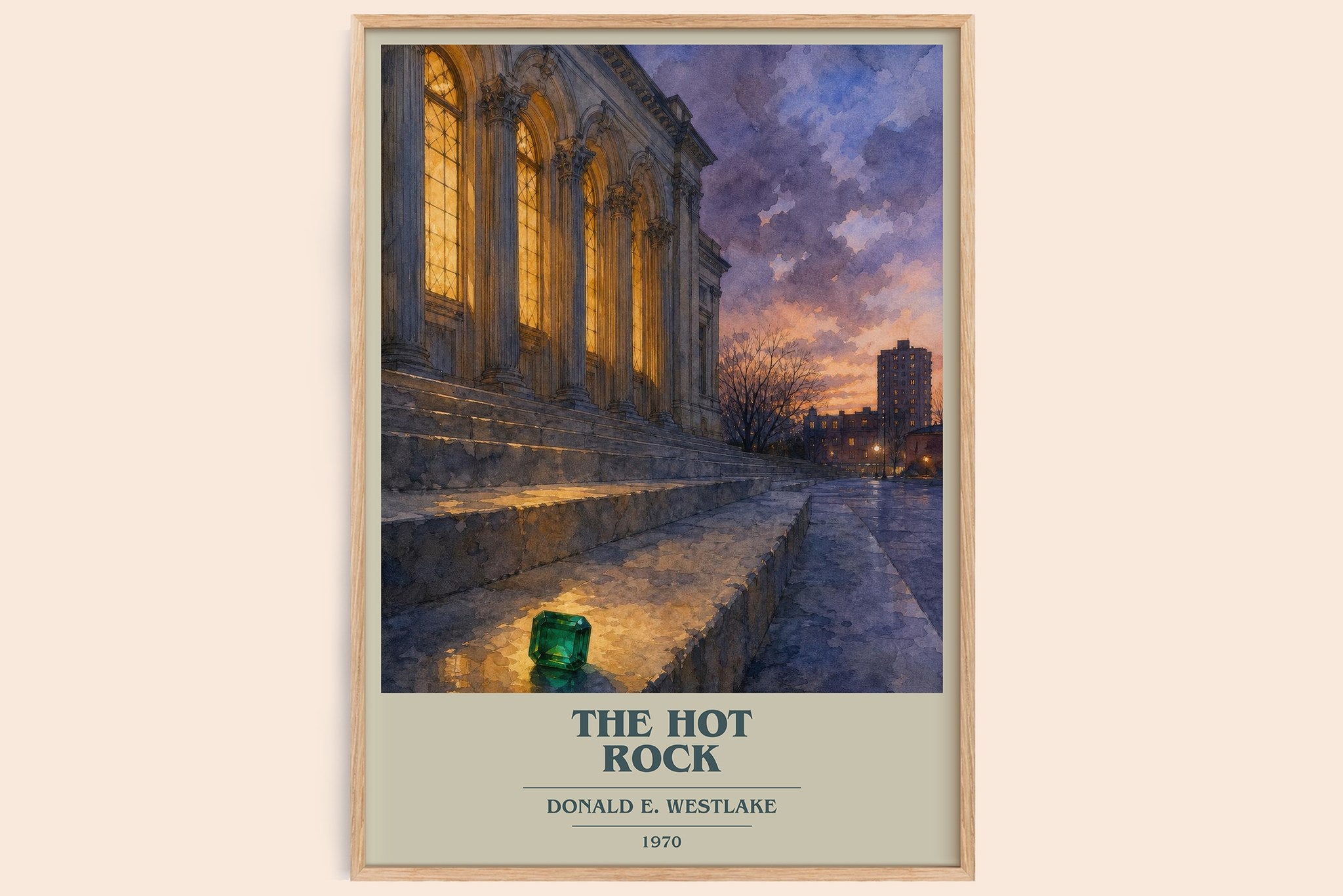 The Hot Rock Book Cover Poster by Donald E. Westlake