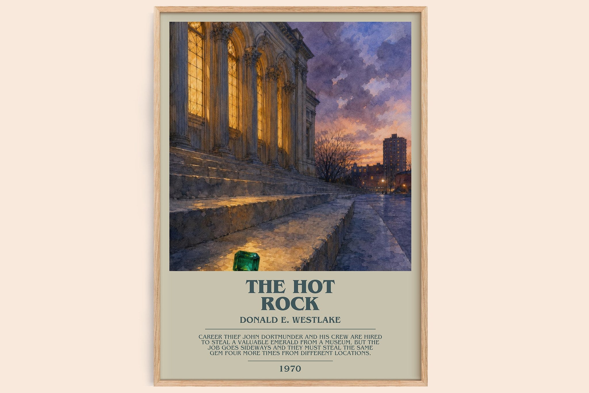 The Hot Rock Bookish Wall Art by Donald E. Westlake