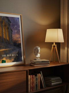 The Hot Rock watercolour print on bookshelf – Donald E. Westlake fan gift