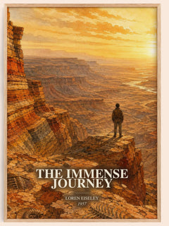 The Immense Journey watercolour book poster by Loren Eiseley – framed literary art print
